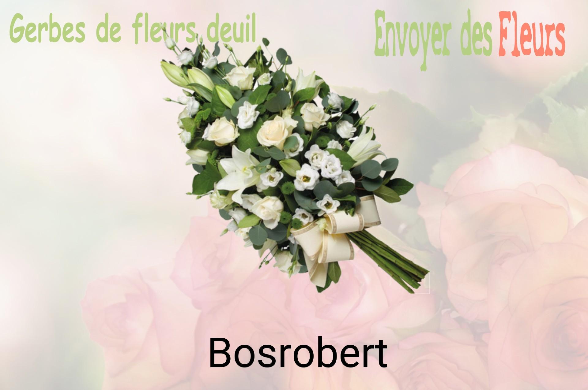 Gerbe de fleurs de deuil livrée à Bosrobert